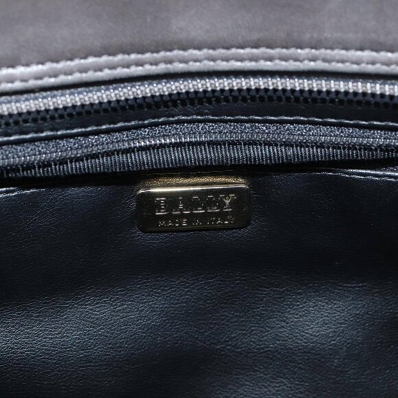 BALLY Shoulder Bag Leather Gray Auth yb580 - Picture 11 of 16